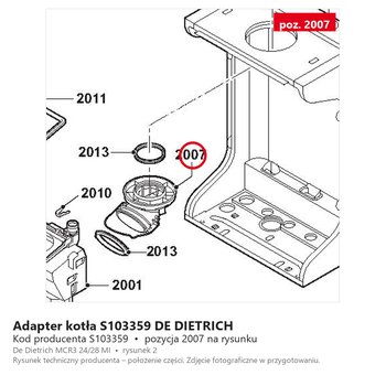 Adapter kotła S103359 DE DIETRICH