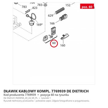 Dławik Kablowy 7769939 DE DIETRICH