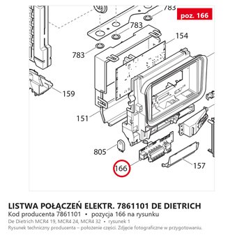 Listwa Połączeń Elektr. 7861101 DE DIETRICH