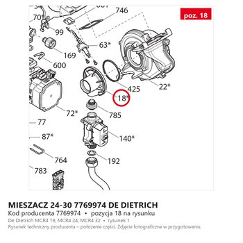 Mieszacz 24-30 7769974 DE DIETRICH