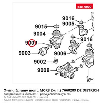 O-ring (z ramy mont. MCR3 2-u f.) 7660289 DE DIETRICH