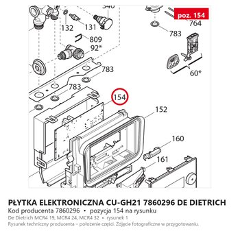 Płytka Elektroniczna Cu-Gh21 7860296 DE DIETRICH