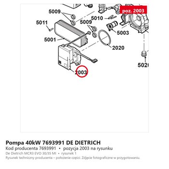 Pompa 40kW 7693991 DE DIETRICH