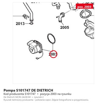 Pompa S101747 DE DIETRICH