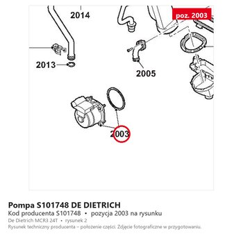 Pompa S101748 DE DIETRICH