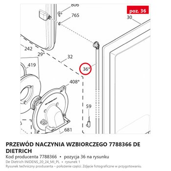 Przewód Naczynia Wzbiorczego 7788366 DE DIETRICH