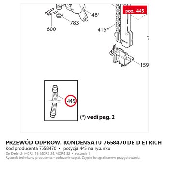 Przewód Odprow. Kondensatu 7658470 DE DIETRICH