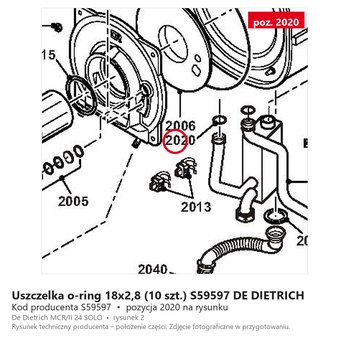 Uszczelka o-ring 18x2,8 (10 szt.) S59597 DE DIETRICH