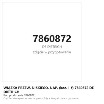 WIĄZKA PRZEW. NISKIEGO. NAP. (koc. 1-f) 7860872 DE DIETRICH