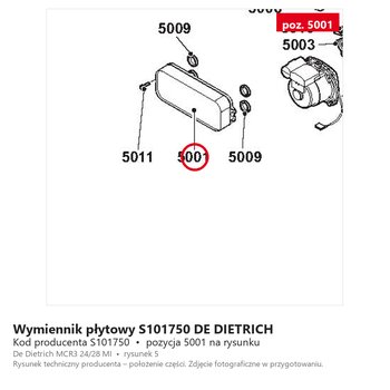 Wymiennik płytowy S101750 DE DIETRICH