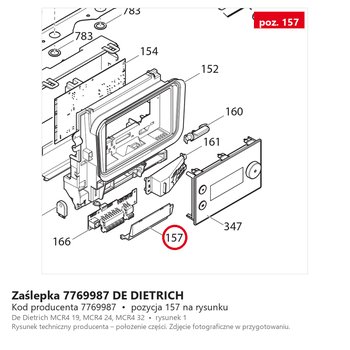 Zaślepka 7769987 DE DIETRICH