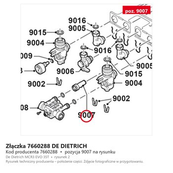 Złączka 7660288 DE DIETRICH