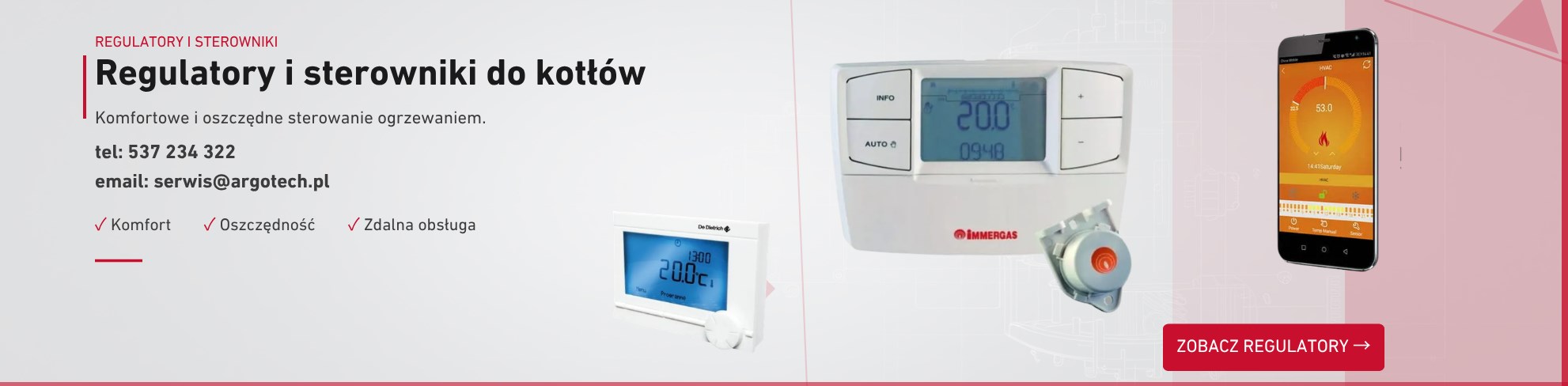 Regulatory i sterowniki do kotłów - ARGO-TECH
